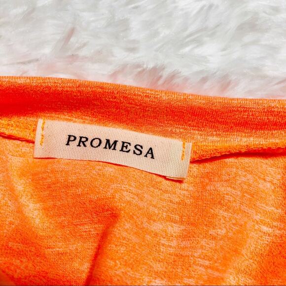 Promesa Womens Shirt Small Better Late than Never T Shirt Orange - Picture 3 of 4